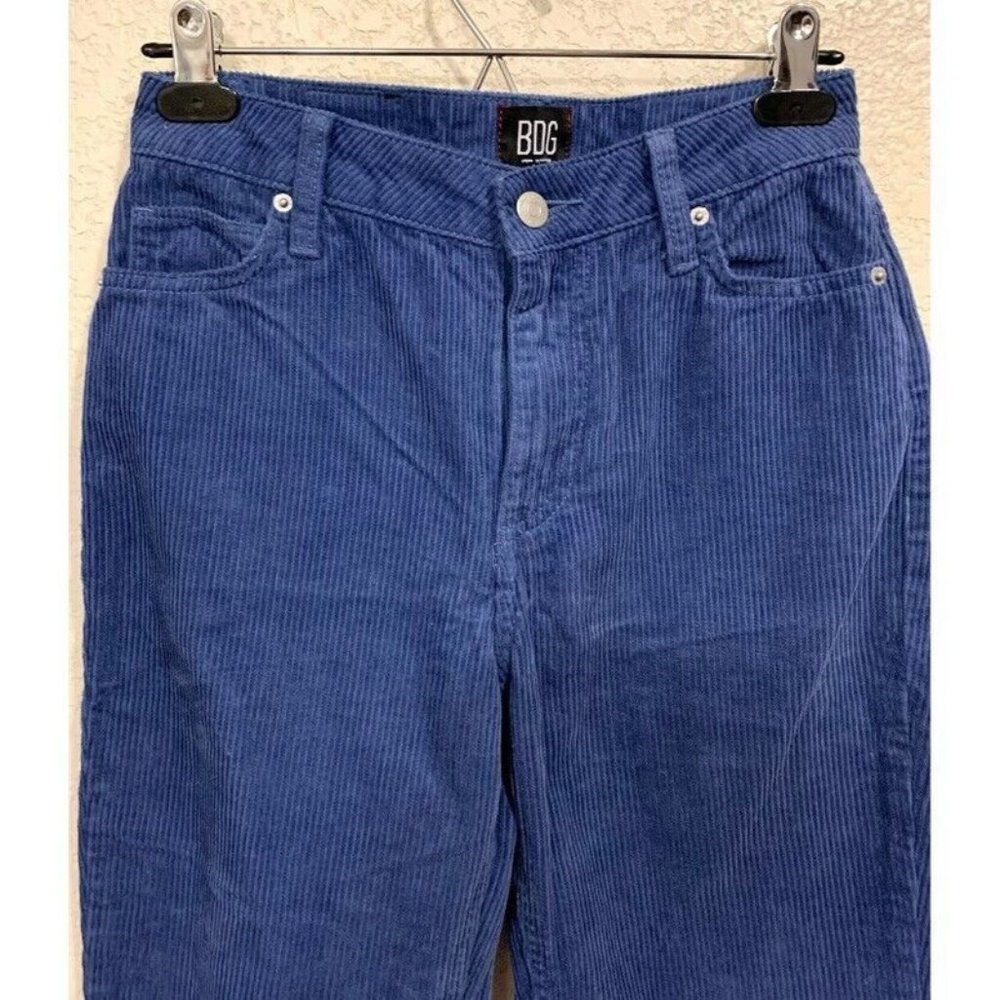 Urban Outfitters BDG Blue Mom High Rise Corduroy Cuffed Pants - Picture 3 of 6